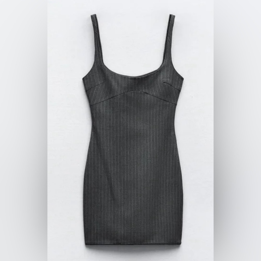 Zara Pinstripe Mini Dress - Picture 10 of 10
